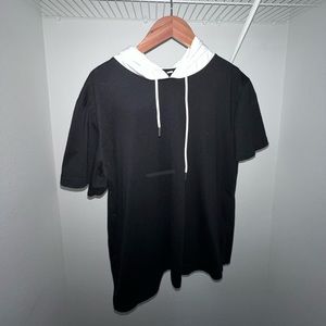 Black T-shirt w/ White Hood